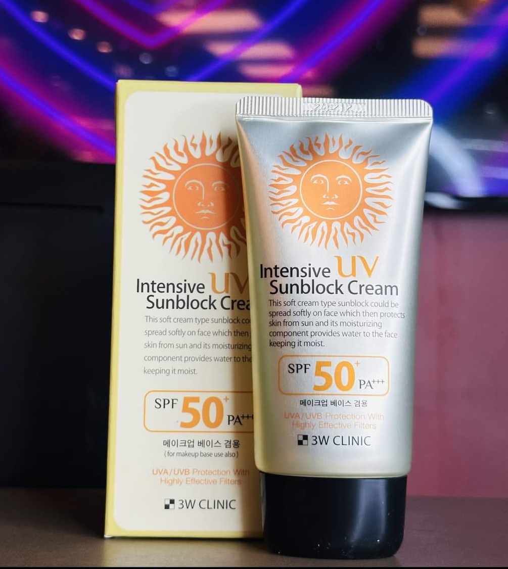 3W Clinic Intensive UV Sunblock Cream with SPF50+ PA+++  70ml