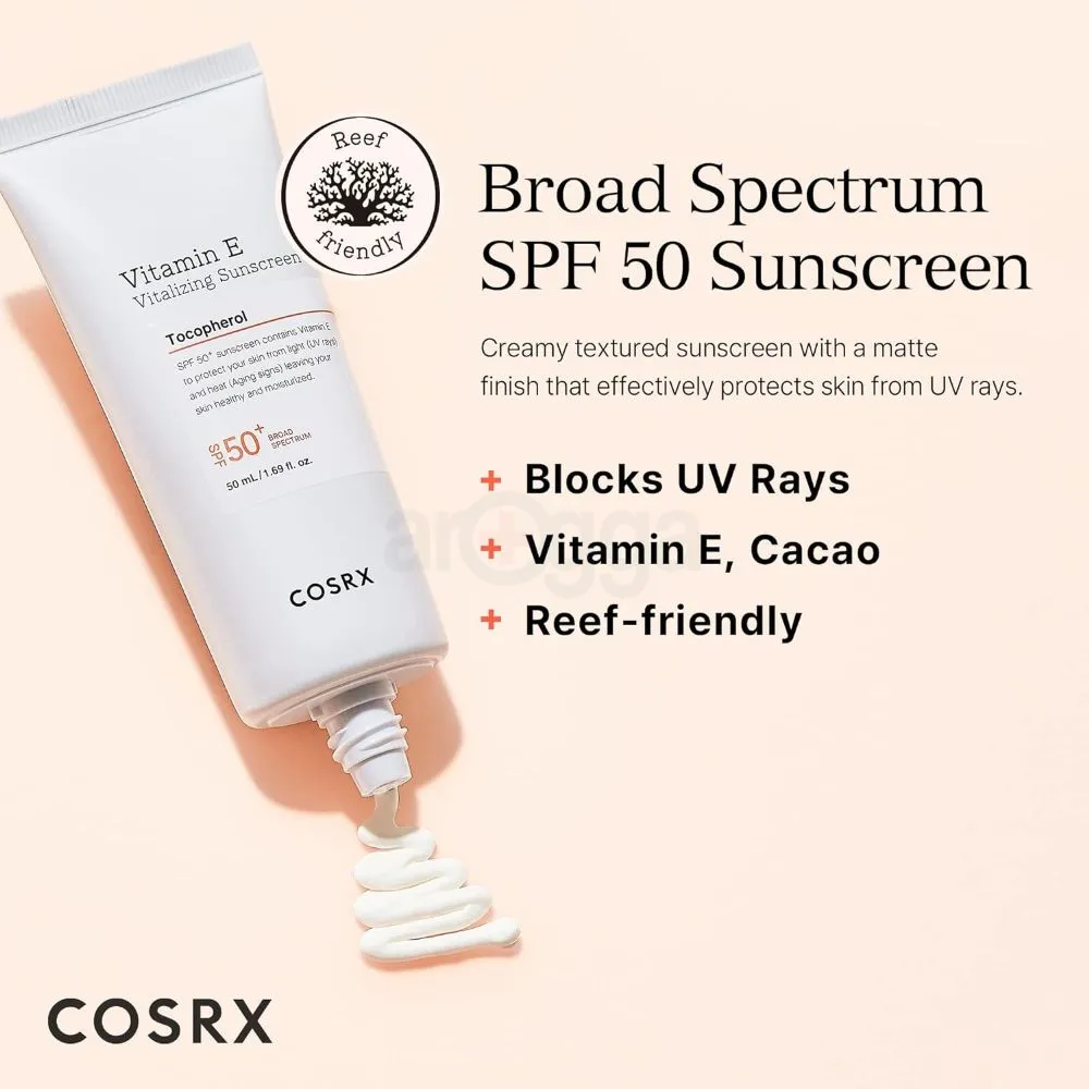 COSRX Vitamin E Vitalizing Sunscreen Broad Spectrum SPF 50+ 50ml
